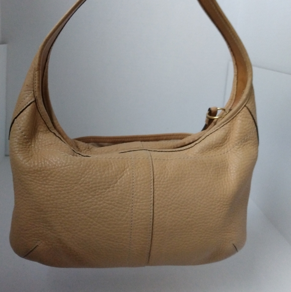 Coach Tan Beige Ergo Pebble Leather Hobo Purse 11612 - Picture 6 of 9